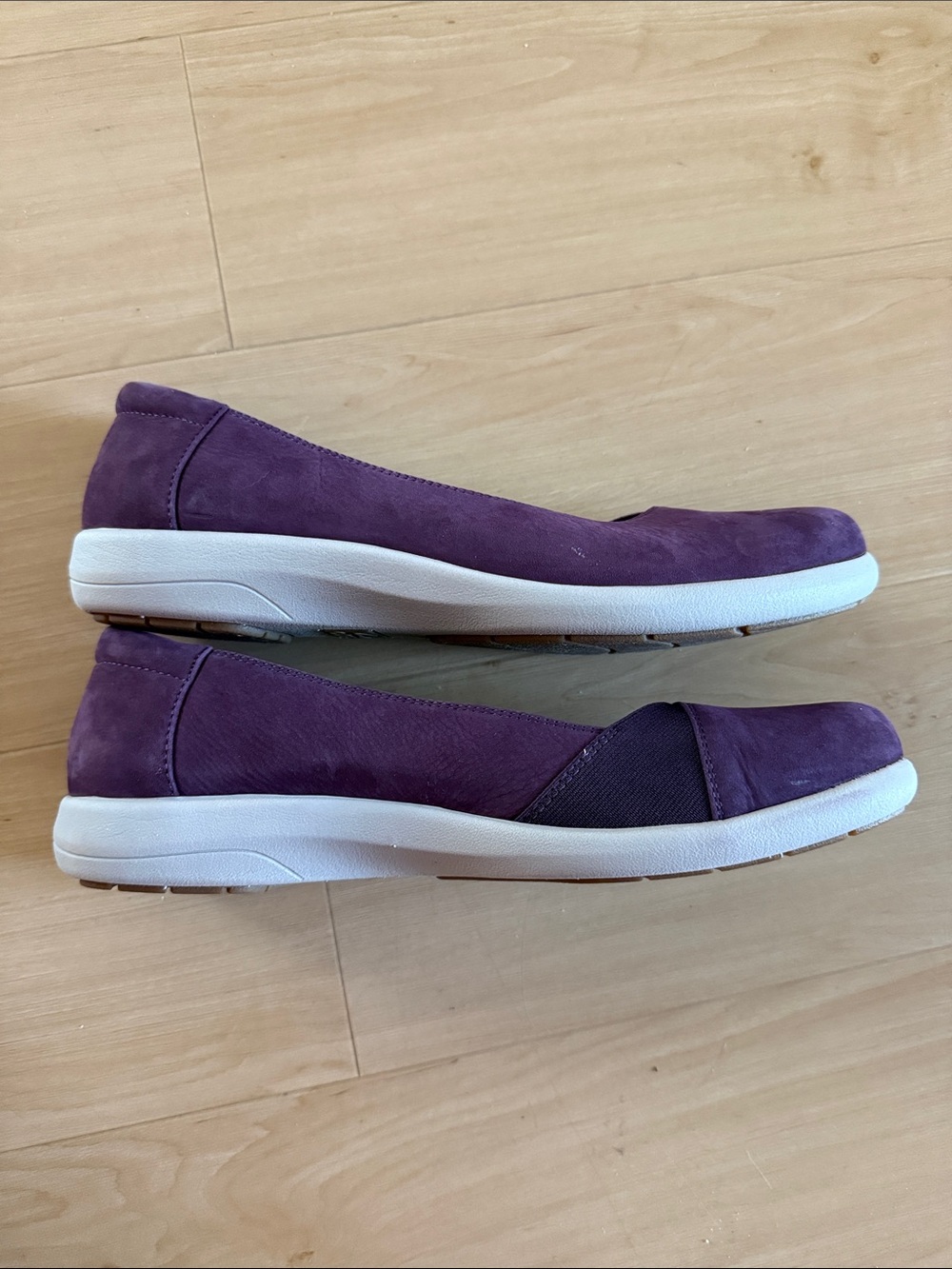 ABEO EMRIE PEW2210 LEATHER BALLET FLAT WOMENS SHOE COMFORT SLIP ON PURPLE SZ 10 - Picture 7 of 12